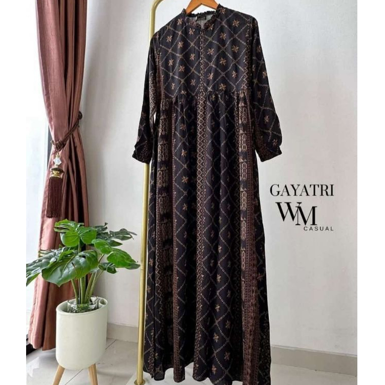 GAYATRI DRESS BY WM SIGNATURE (GAMIS SAJA) | GAMIS SYARI RAYON MOTIF