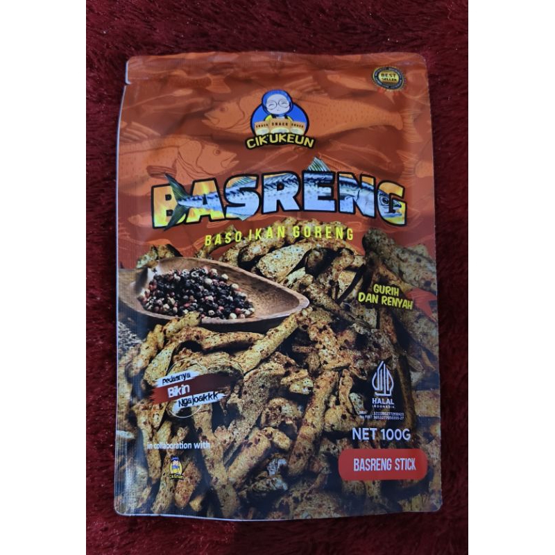 

Basreng stik-bakso ikan goreng-gurih pedas cikruh
