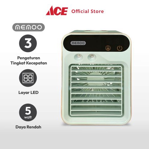 KODE C62D Ace Memoo 2 Ml Air Cooler Mini Ice Conditioner Pendingin Ruangan Penyejuk Udara Kipas Angi