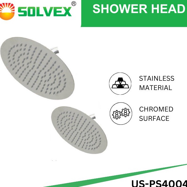SOLVEX Kepala Wall Shower Rainfall Shower Head Stainless 81 INCH