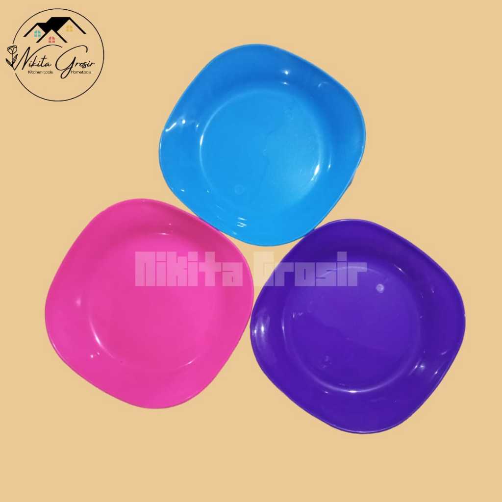 (CACA) Piring Plastik Polos Segi Kecil / Piring Plastik CACA Kecil