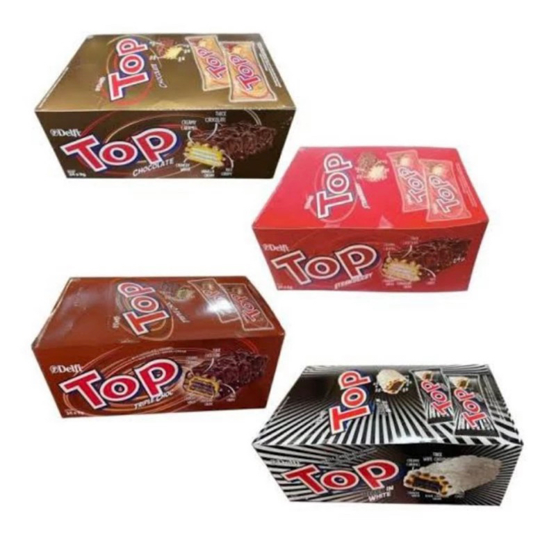 

DELFI TOP COKELAT(COKLAT/STRAWBERRY/TRIPLE COKLAT/BLACK N WHITE) 1 KOTAK ISI 24 PCS