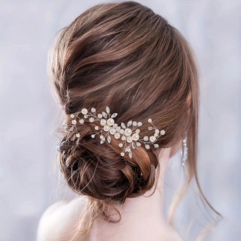 Handmade Crystal Hair Comb Pin Headband