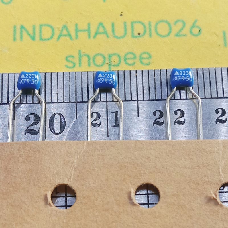 renceng EPCOS 223 50v 5mm 223K 50v keramik kapasitor 22nf 22n ceramic capacitor 22 n nf 50 v