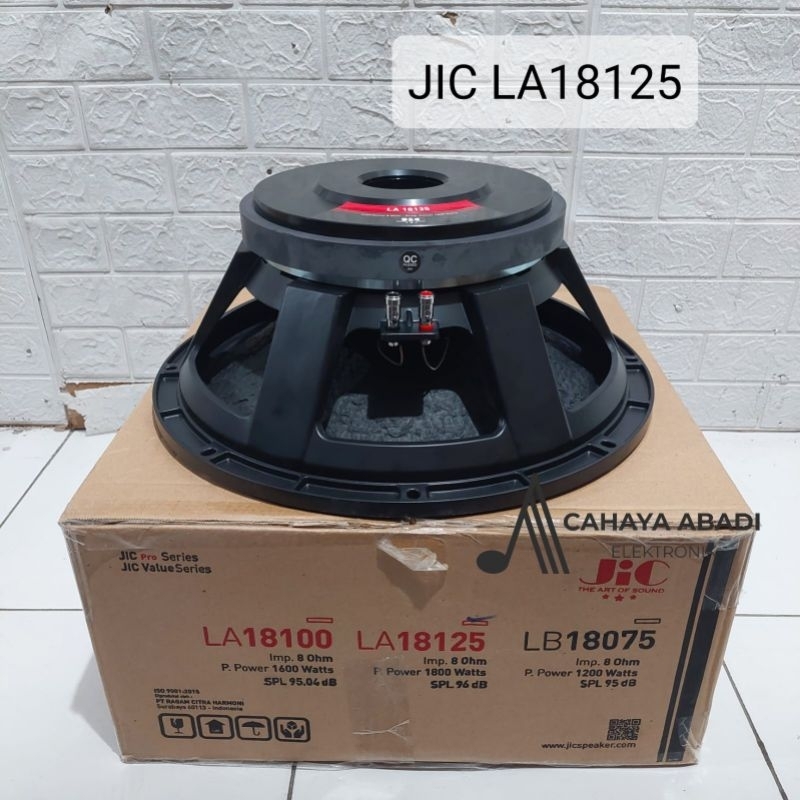 Speaker JIC LA18125 speaker komponen 18inch JIC LA 18125