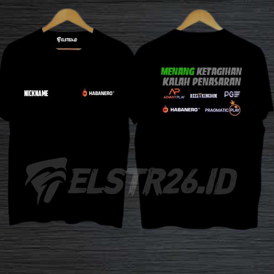 KAOS PRAGMATIC PLAY SLOT LENGAN PANJANG & PENDEK TERBARU BISA TAMBAH NAMA,FOTO,LOGO DLL
