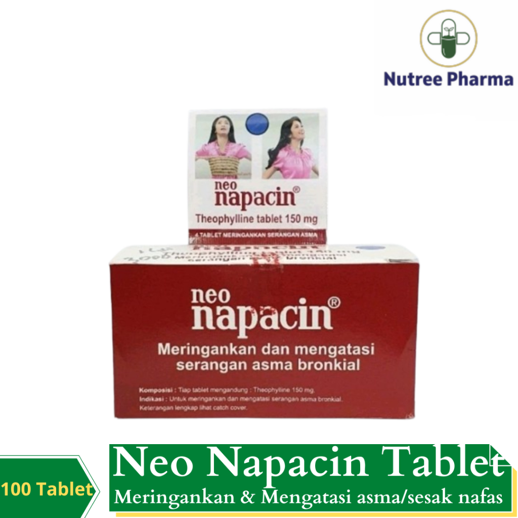 NEO NAPACIN TABLET 100 TABLET | Untuk Obat Asma / Sesak Nafas