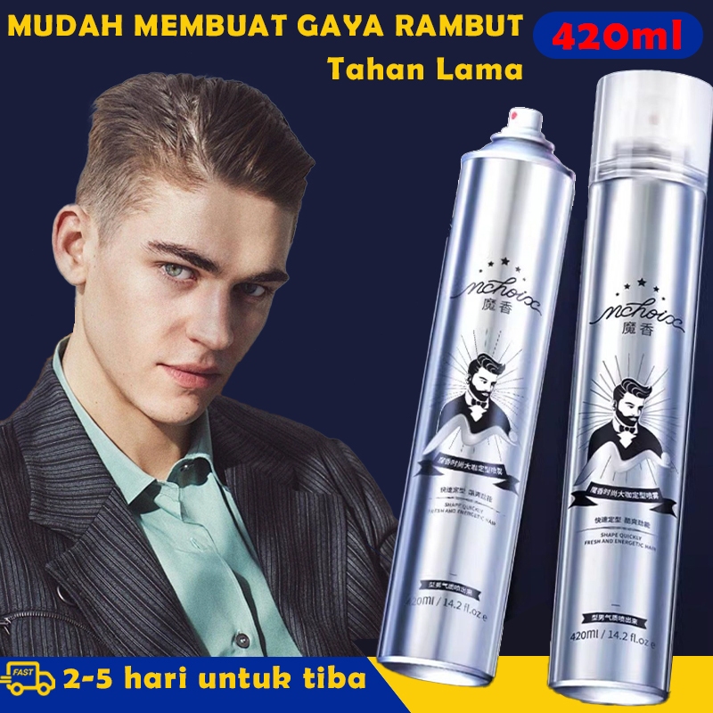 Hair Spray Semprotan Penataan Rambut Pria 【420ml】Men's Hair Styling Spray Rambut Tahan Lama