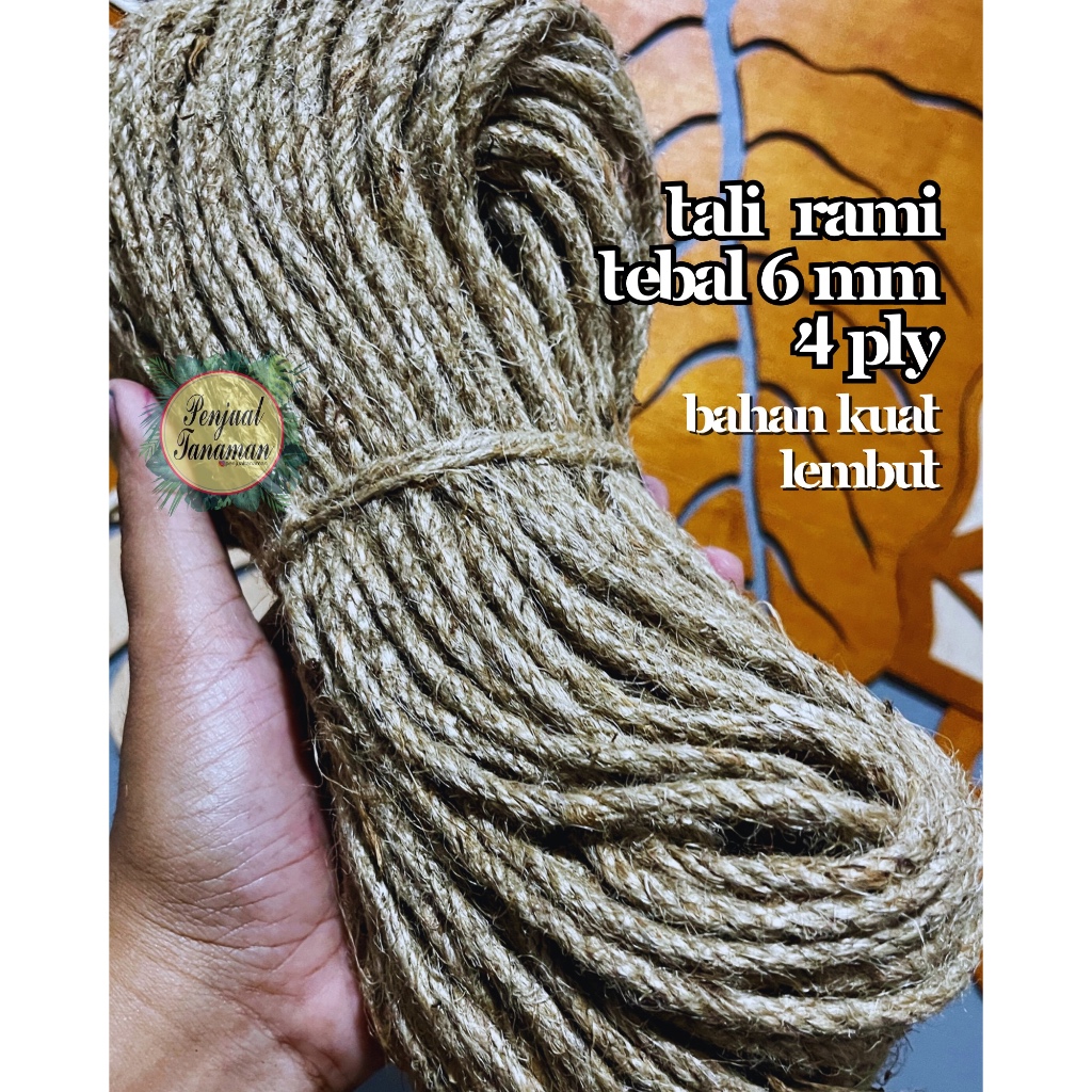 

Tali Rami Tebal 6 mm 4 ply Meteran Tali Goni Gadung