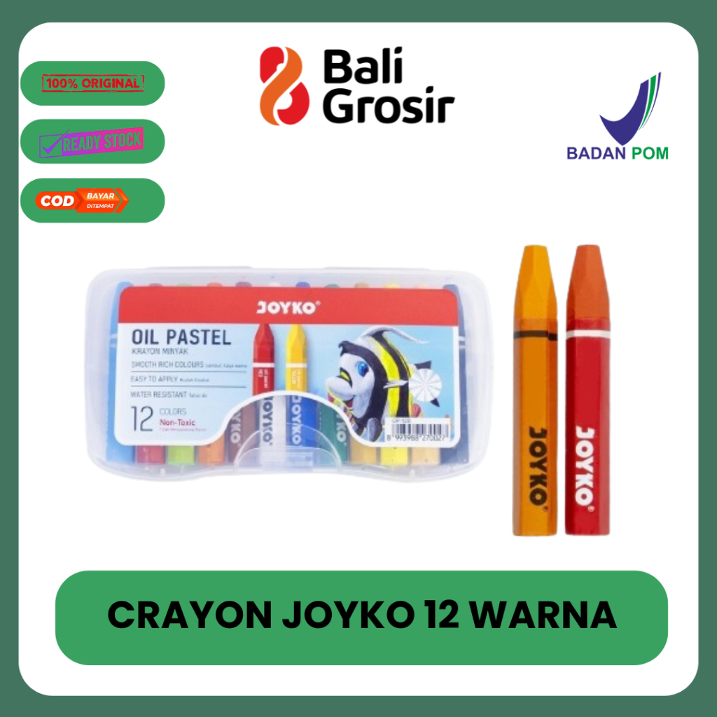 

BALI GROSIR - Crayon Joyko 12 Warna