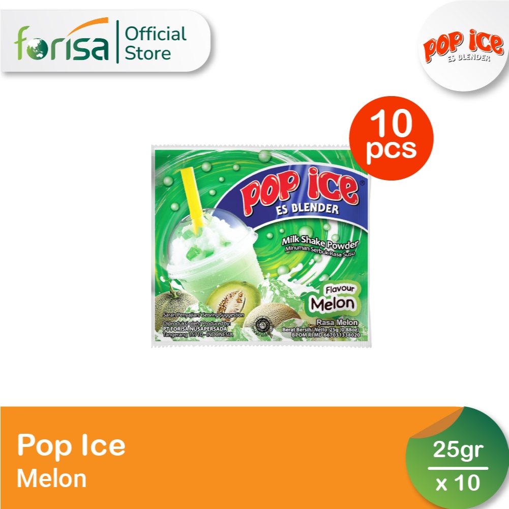 

Pop Ice Milk Shake Powder Melon 25 gr 10 Pcs