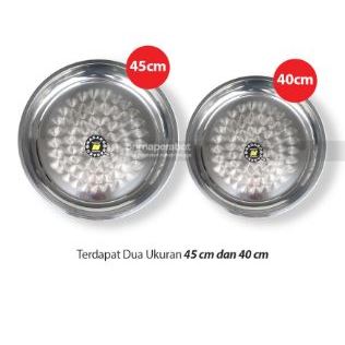$+$+$+$+] Nampan Bulat | Baki Bulat Stainless 40 cm