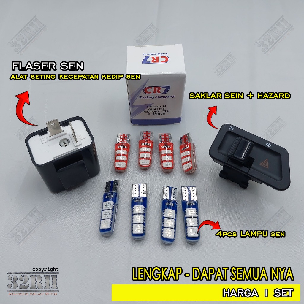 Saklar Tombol Sen Sein Hazard Beat Vario 110 Karbu Kharisma Revo Supra X 125 Fit New KPH + FLASER SE