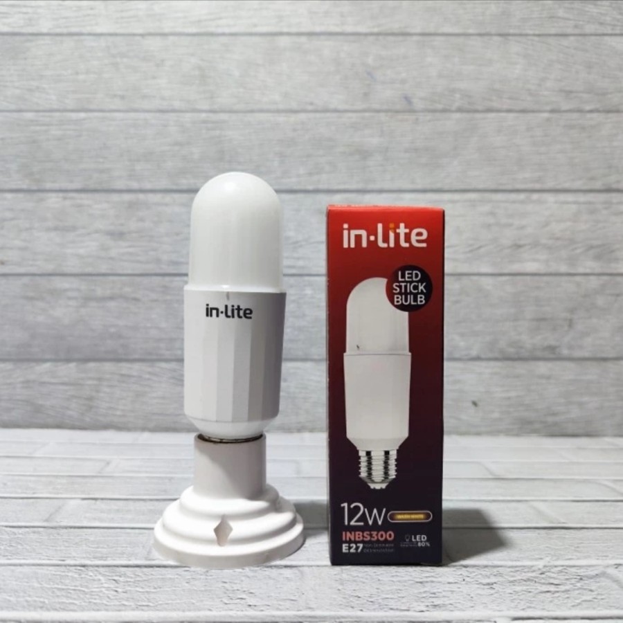 Lampu LED In-Lite Bulb Stick 12W Fitting E27 INBS300 INLITE Putih Kuning