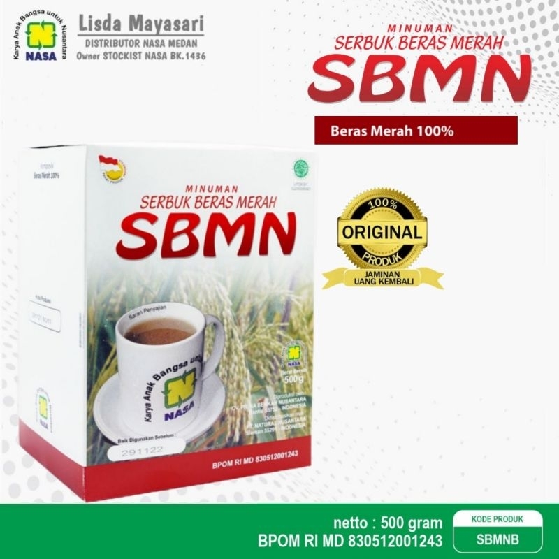 

SERBUK BERAS MERAH SBMNB 500 GRAM Asli Original Ori NASA Official - Gudang Stockist Distributor Lisda Mayasari Medan