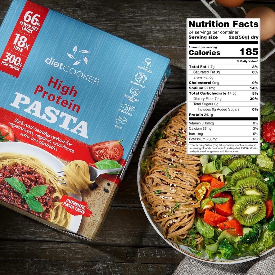 

DIET COOKER Pasta Protein Tinggi 1 Paket (4 Porsi)