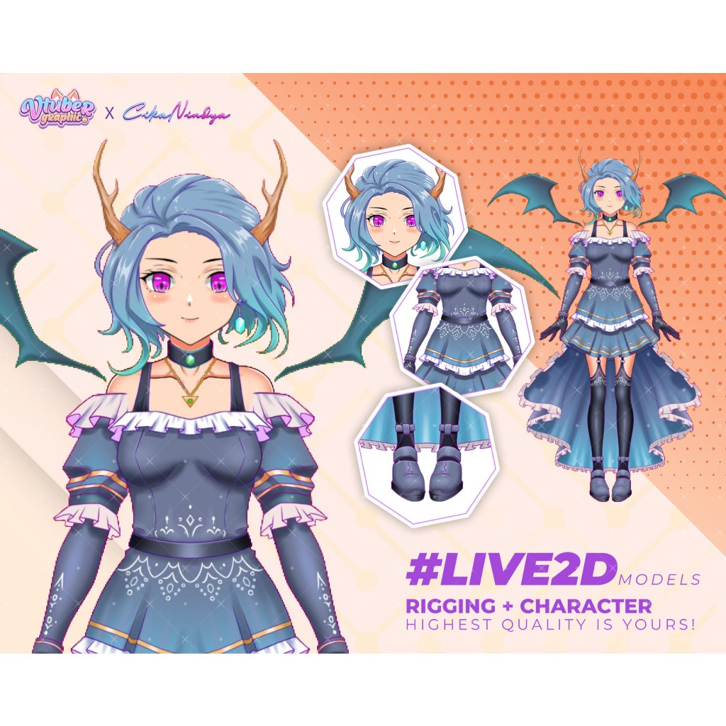Jadikan Setiap Streaming Menarik dengan VTuber Live2D Model Terbaik, VTuber Model Eksklusif, Komisi 