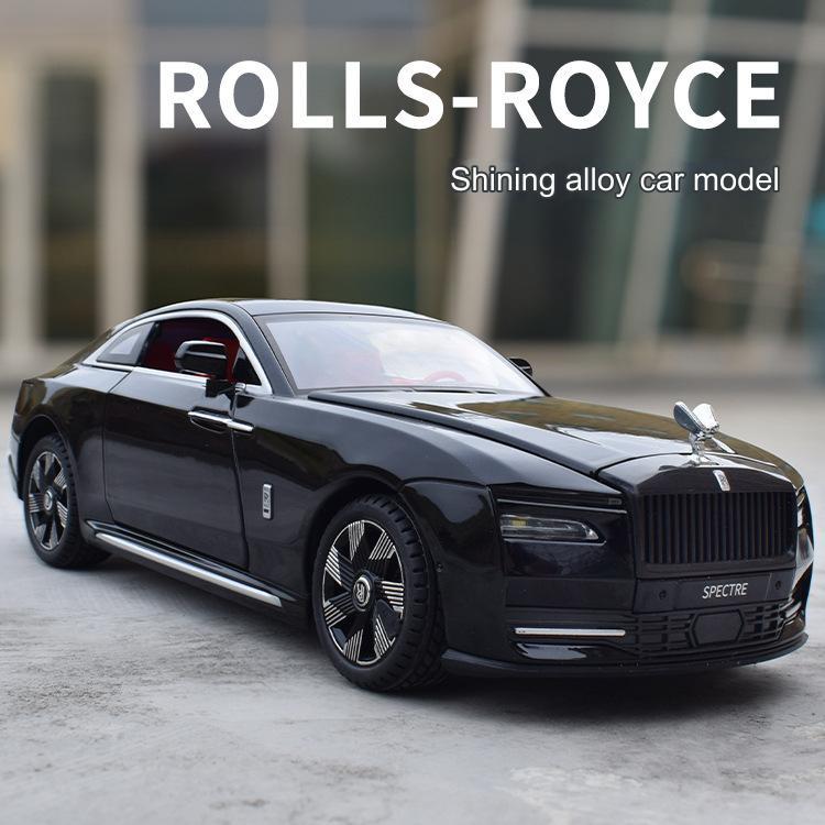 (R122) Diecast alloy car model 1:24 Roll Royce RR Spectre With sound and light pull back