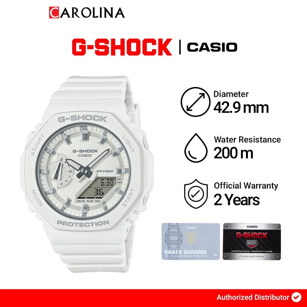 Jam Tangan Wanita Casio G-SHOCK x ITZY GMA-S2100-7A White Resin Band