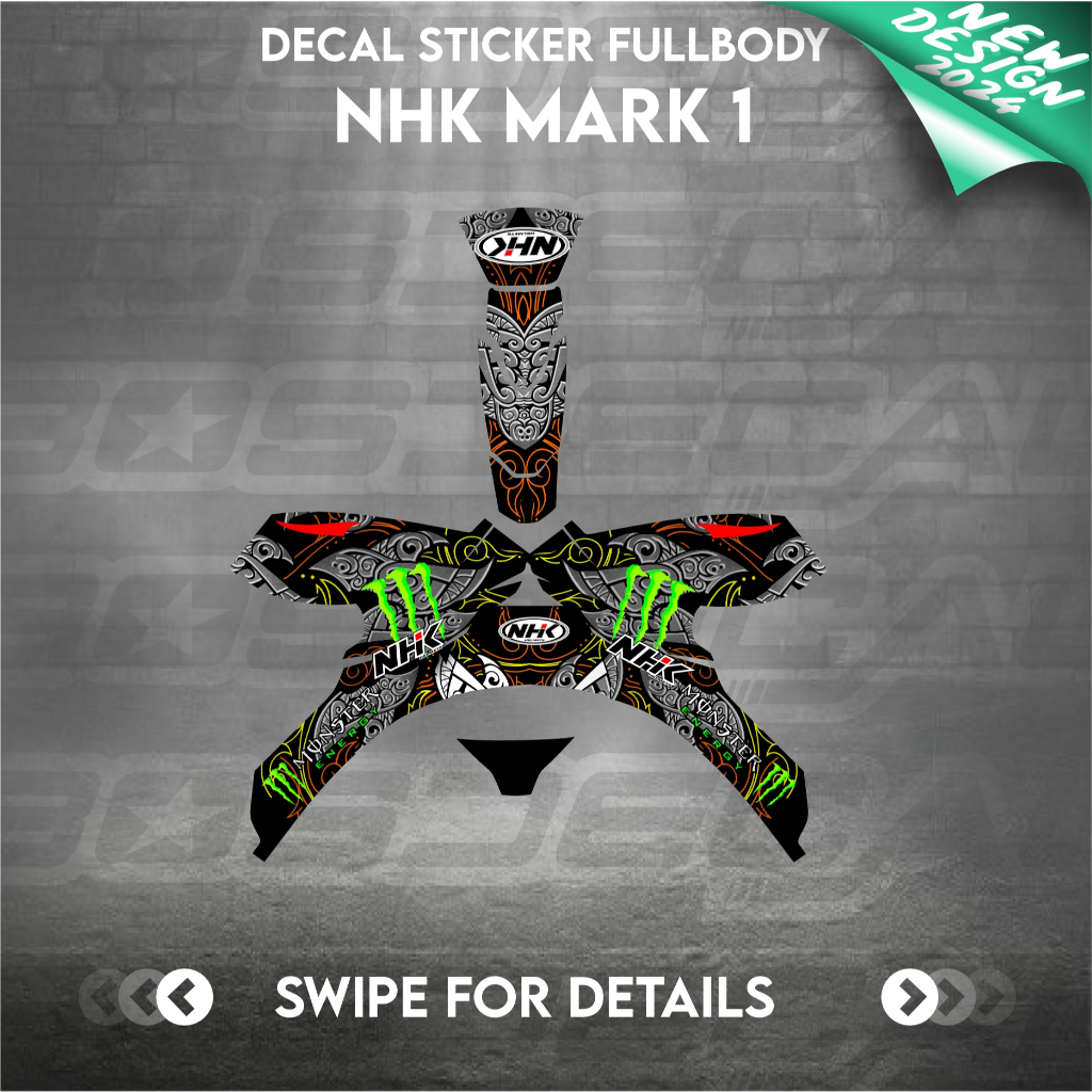 Sticker decal helm NHK MARK 1 MARCIBEZENI decal helm decal sticker