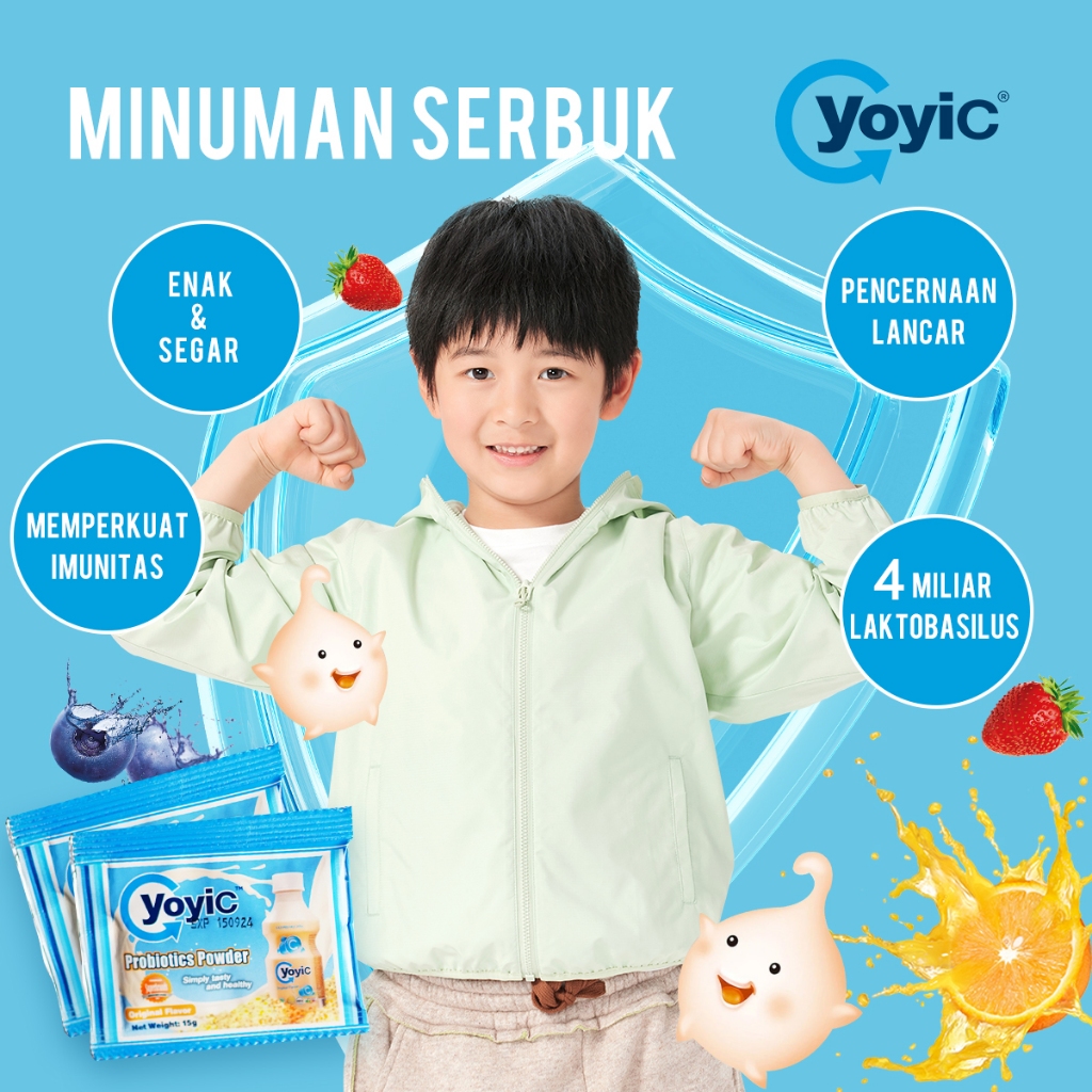 Gratis 16 Botol YoyiC minuman [ 60 SachetYoyiC Probiotics Powder],Probiotik Bakteri Baik Mengatasi M