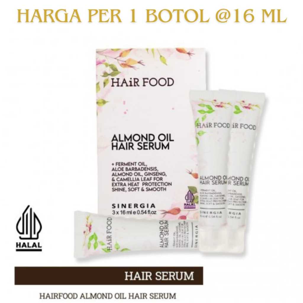 [BISA COD] VITAMIN RAMBUT ILVASTO HAIRFOOD SERUM ALMOND 16ML HARGA PER SATUAN