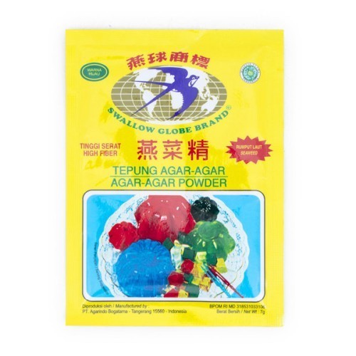 

AGAR AGAR SWALLOW WARNA HIJAU / AGAR AGAR GLOBE WARNA HIJAU 7 GR