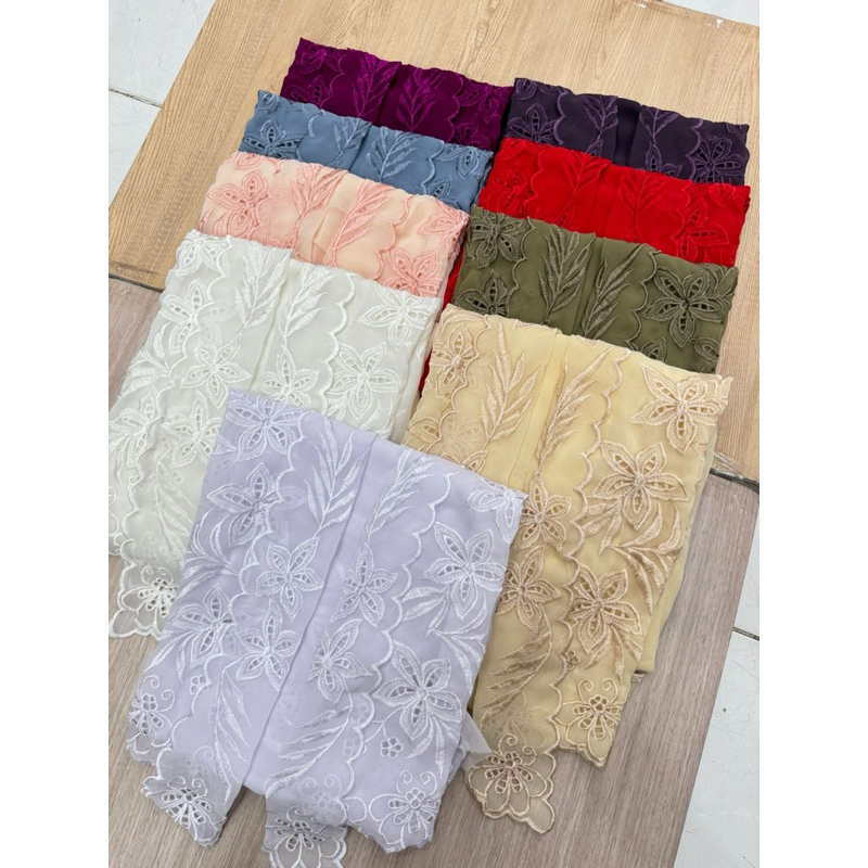 kain kebaya bordir lipat