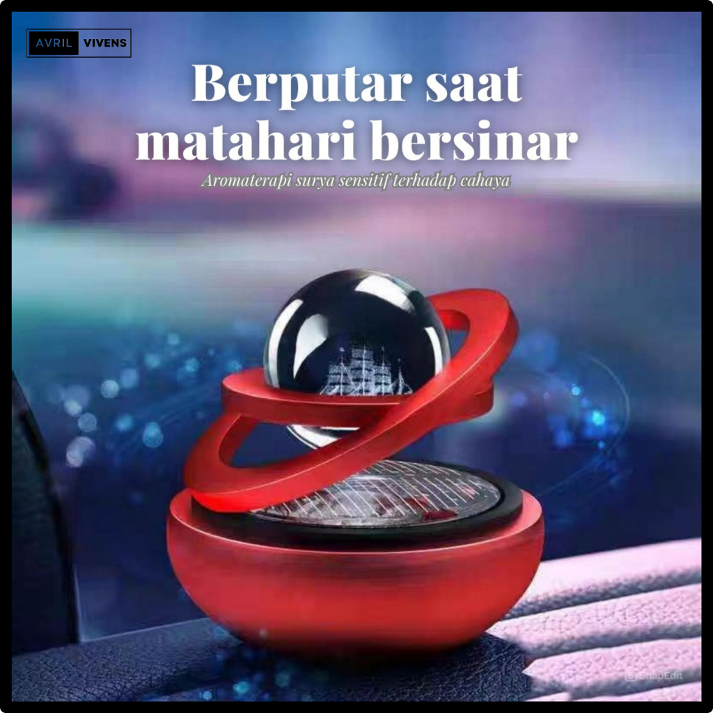 [AVV] Parfum Mobil Tahan Lama Pewangi Mobil Energi Matahari Bisa Berputar Bola Krystal Termurah