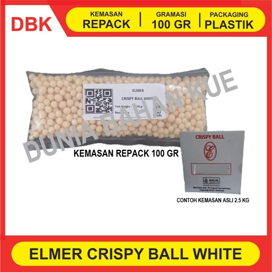 

ELMER CRISPY BALL 100 GR - WHITE CHOCOLATE VANILLA