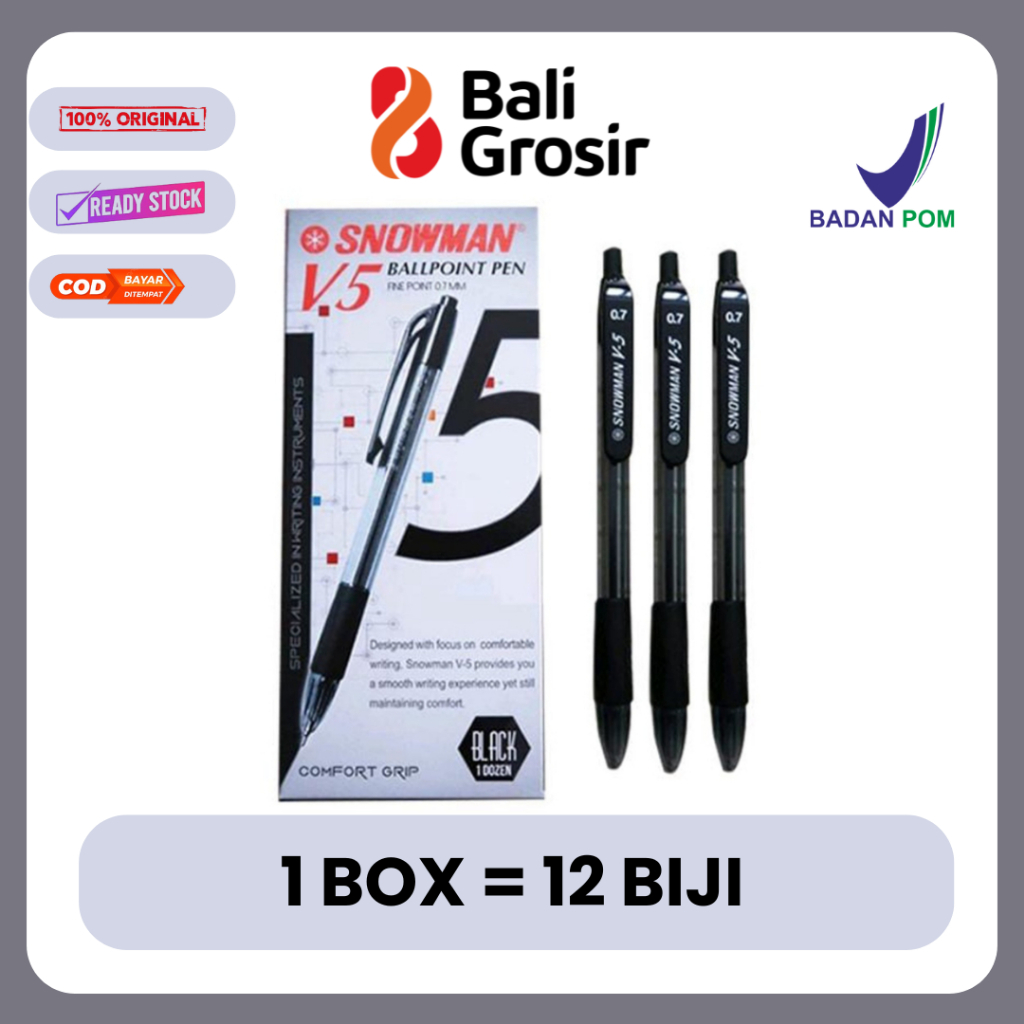 

BALI GROSIR - PULPEN BOLPEN BOLPOINT SNOWMAN V-5 / V5