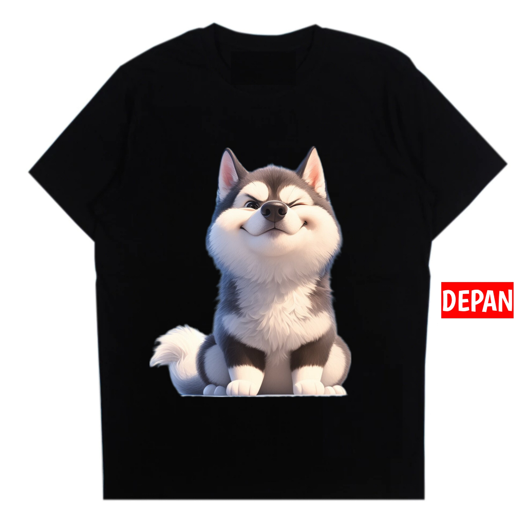 Kaos Anjing Husky Siberian | T-shirt Husky Siberian Premium