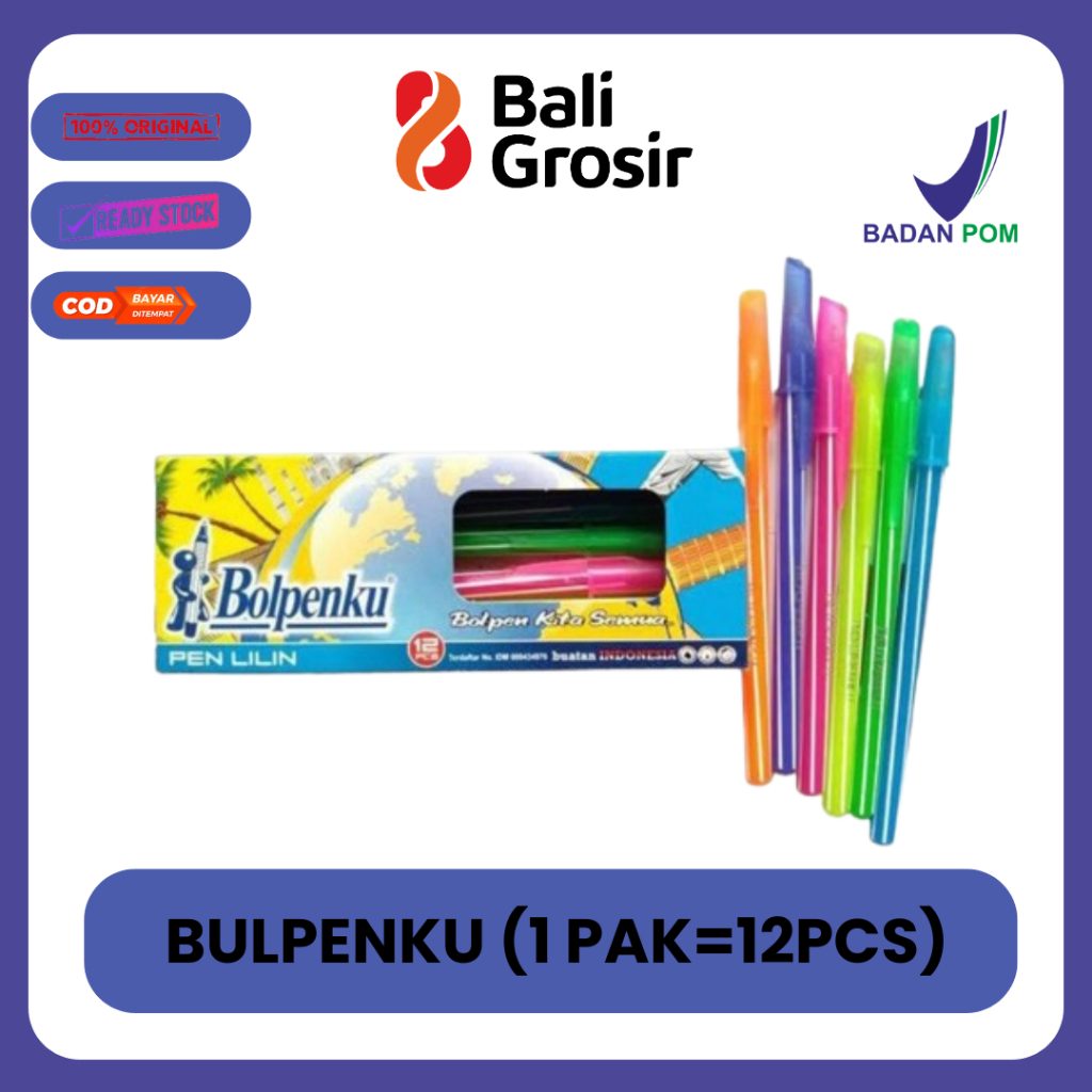 

BALI GROSIR - BOLPENKU 12pcs/Pulpen Ulir/Pen Dropless Technology/Bolpoin/Pena