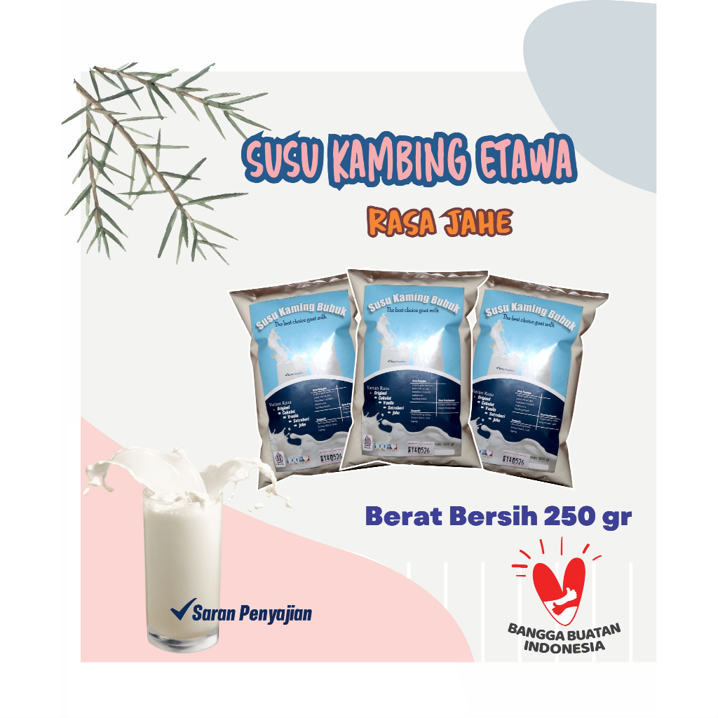 

Susu kambing etawa Rasa Jahe 250 gr