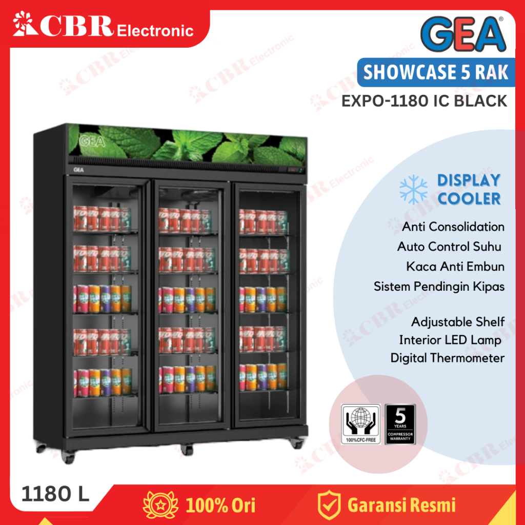 Showcase Display Cooler GEA 5 Rak EXPO-1180 IC BLACK