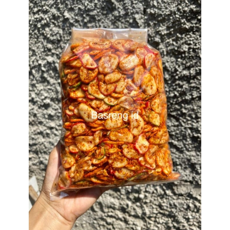 

Kerupuk seblak bantat/kerupuk kemplang/kerupuk warna pedas daun jeruk 500gram