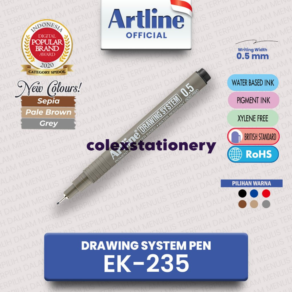 

Drawing Pen / Pulpen Drawing / Pulpen Gambar Artline ek 235 0.5mm