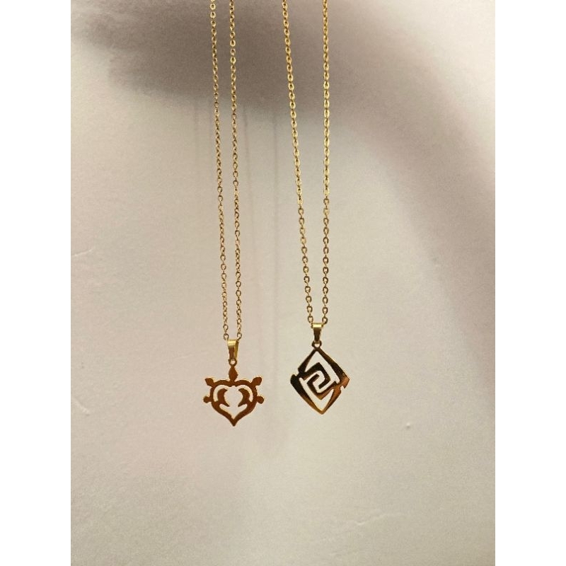 Preloved Necklace / Kalung Genshin Impact Vision Geo & Dendro