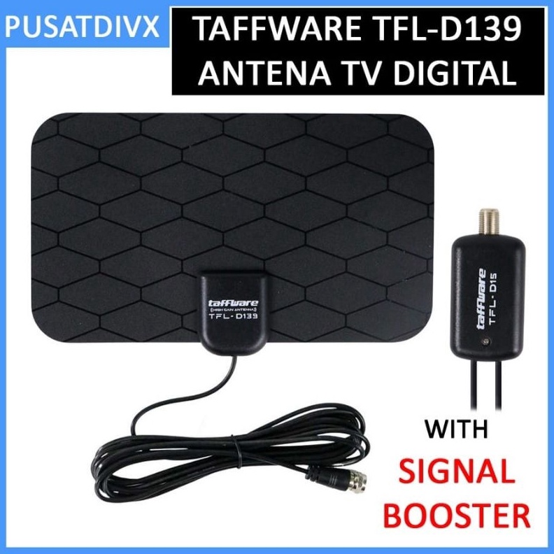 KODE I77Z TERLARIS  ANTENA TV DIGITAL INDOOR  SIGNAL BOOSTER DALAM RUANGAN TAFFWARE ORIGINAL