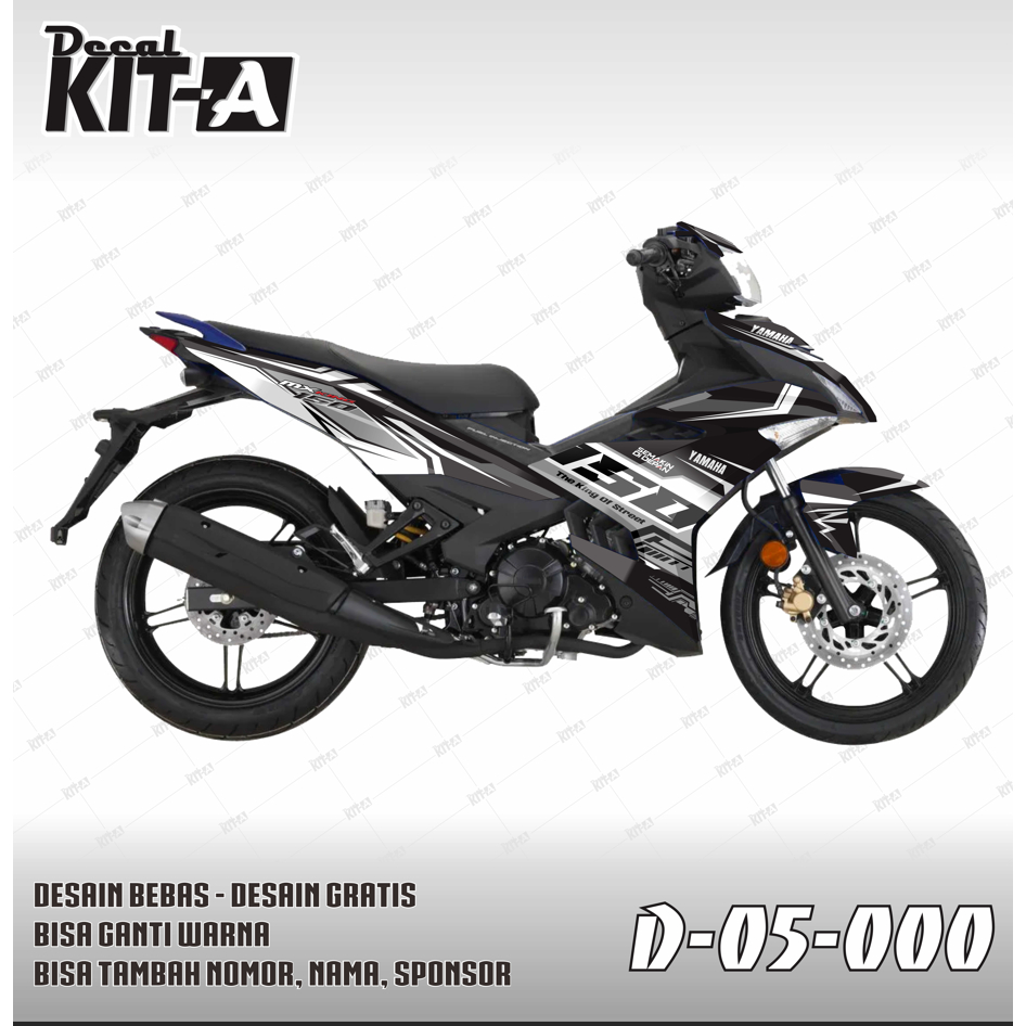 Decal Sticker Yamaha Mx King Dekal Stiker Mx king 150 Kabuki Biru Hitam