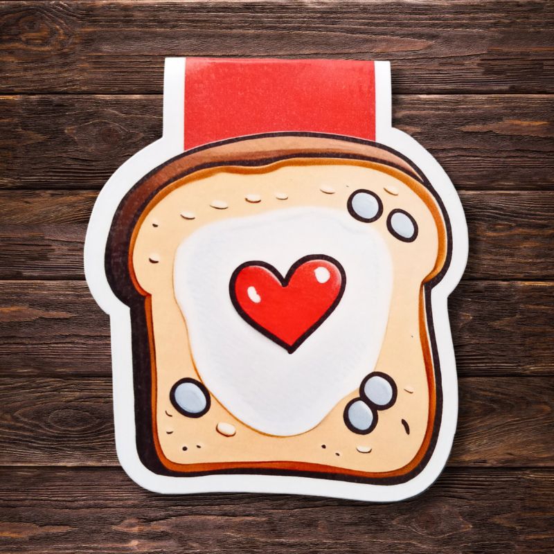 

Pembatas Buku Magnet | Handmade Magnetic Bookmark | Toast with Jam