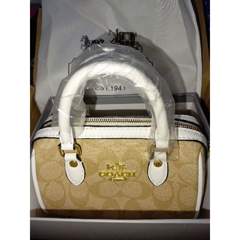 Tas Wanita CoachImport Khaki White