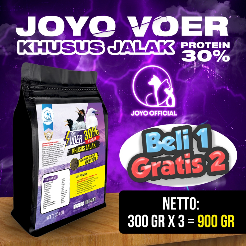 BELI 1 GRATIS 2 VOER BURUNG JALAK | VOER HARIAN | VOER NUTRISI KOMPLIT | JOYO VOER HARIAN KHUSUS JAL