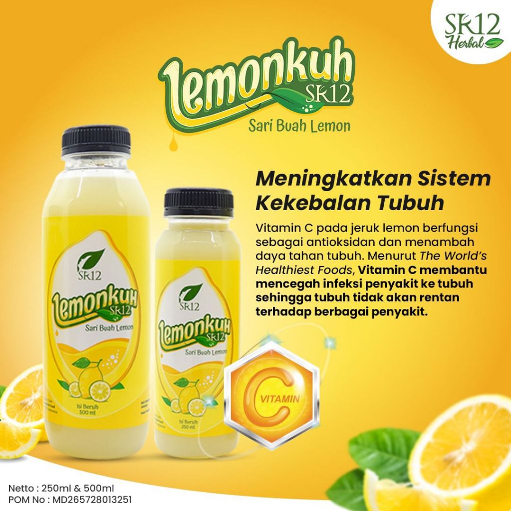 

SR12 LEMONKUH SARI LEMON ASLI MEMBERIKAN ASUPAN VITAMIN C MEMBANTU PROGRAM DIET