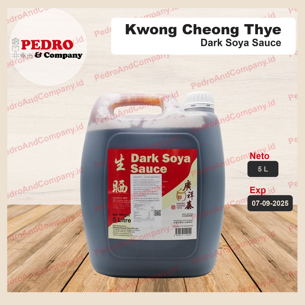 

Kwong cheong thye dark soya sauce premium 5 liter - saus kedelai