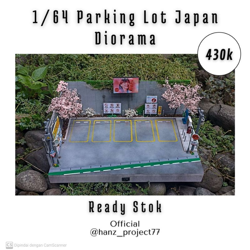Diorama Parking Lot Japan 1:64 | Diorama Diecast| Diorama Hotwheels | Diorama Skala 1:64