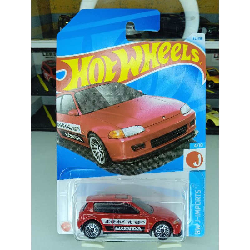 Hot Wheels Honda Civic Estilo 92 Civic EG Merah + Free Protector