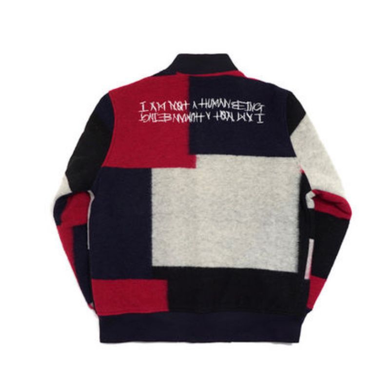 i am not A human being varcity jacket serfa luar multicolour