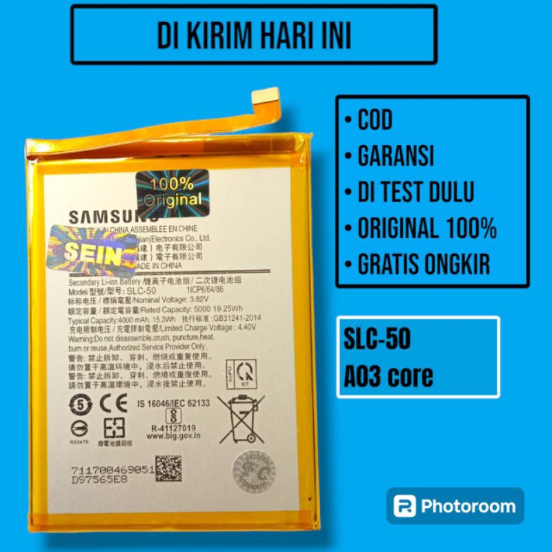baterai Samsung tanam a-03 core A03-CORE SLC50 SLC-50 ORIGINAL BATERAI GARANSI BATTERY