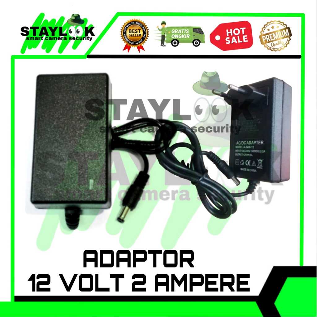 Adaptor 12V 2A Power supply AC to DC adapter 12 v 2 a CCTV TV Laptop